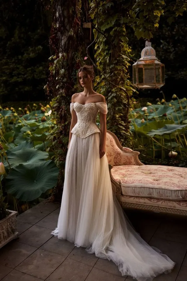 Vestido de novia Falda corte A Atola de Milla Nova
